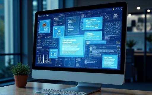Secure digital documents displayed on a computer screen, illustrating efficient paperwork