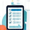 Checklist on a tablet, indicating eligibility assessment